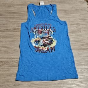 Blue JUNK GYPSY -  'DREAM BIG' Tank Top - Sz XL